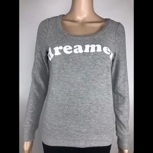 Chaser “dreamer” gray open back sweater